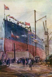 Slagkruiser "Nieuw-Zeeland" in aanbouw, 1912